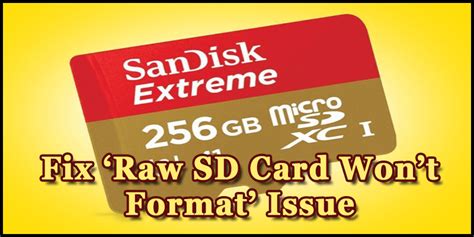 sd card won't format